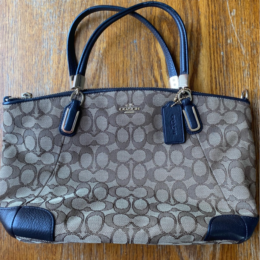 New Brown Coach Purse with Small Wallet